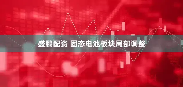 盛鹏配资 固态电池板块局部调整